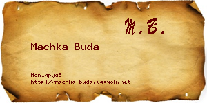 Machka Buda névjegykártya